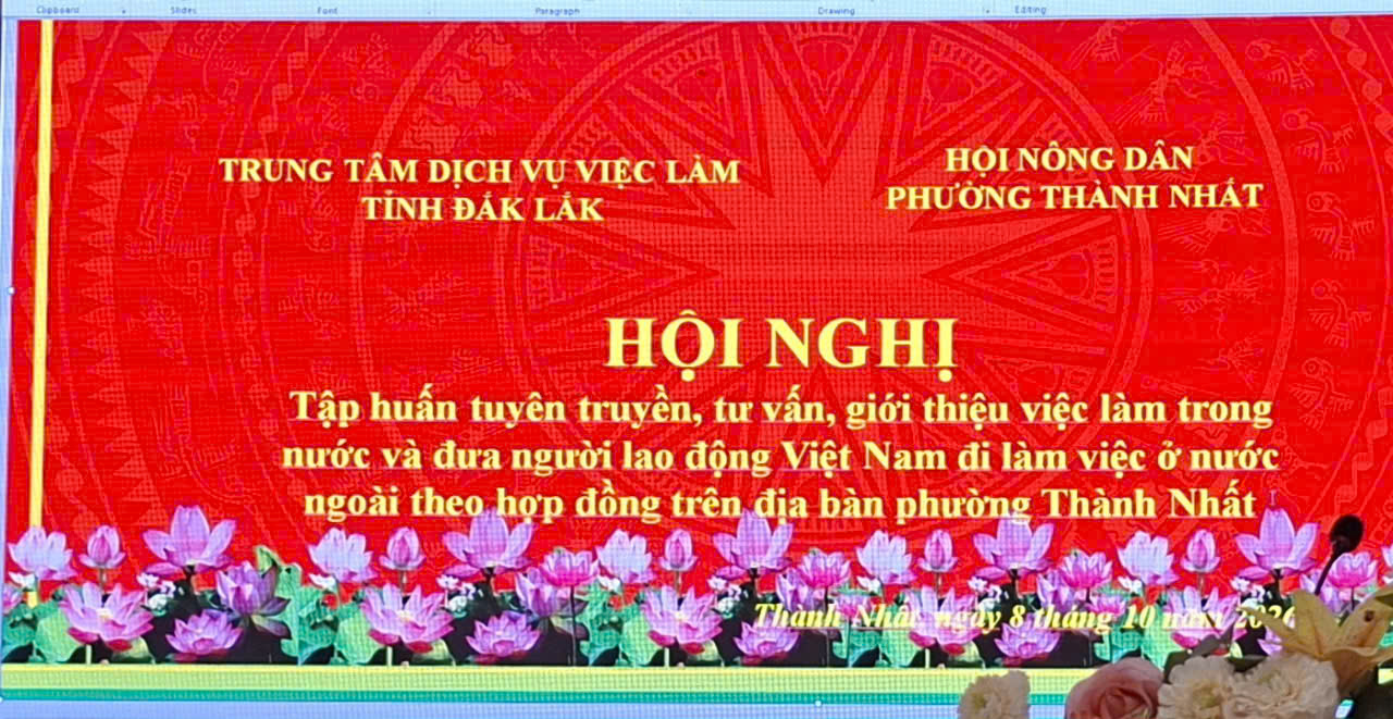 Hội nông dân phường Thành Nhất sơ kết công tác 9 tháng đầu năm 2026